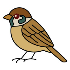 Colorful Bird Vector Illustration