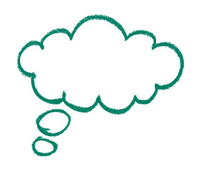 Speech Bubble Dialogue Box Cartoon Comic Crayon Chalk Drawing Vector