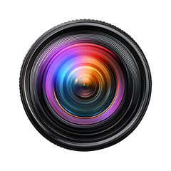 A mesmerizing journey through the lens capturing vibrant colors a portal on transparent background