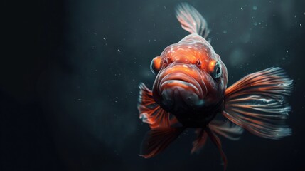 Fototapeta premium Faceless Fish in Natural Habitat - Rare Wildlife Photography