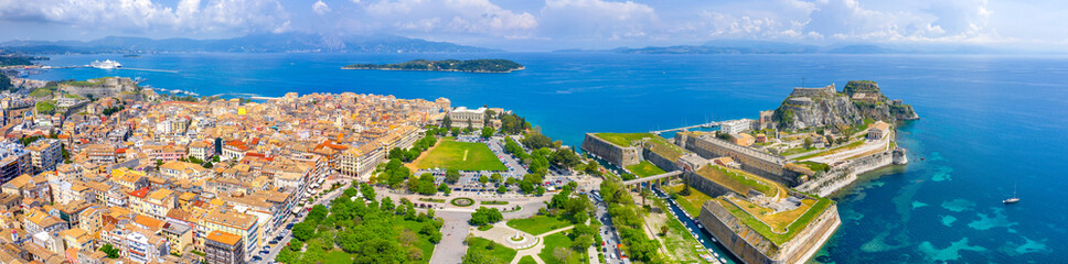 view of Kerkyra, capital of Corfu island, Greece