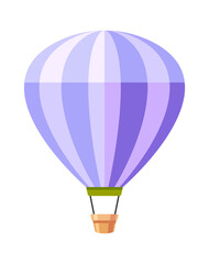 Fototapeta premium Striped air hot balloon cartoon