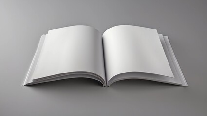 Blank Brochure magazine isolated on grey