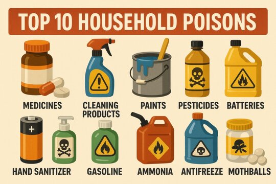 Top 10 Household Poisons to Be Aware of for Safety and Prevention in Your Home