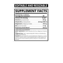 Obraz premium Supplement Facts, Nutrition Facts, Nutrition Facts Label, nutrition label
