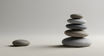 Serene Stack of Stones Finding Balance and Tranquility