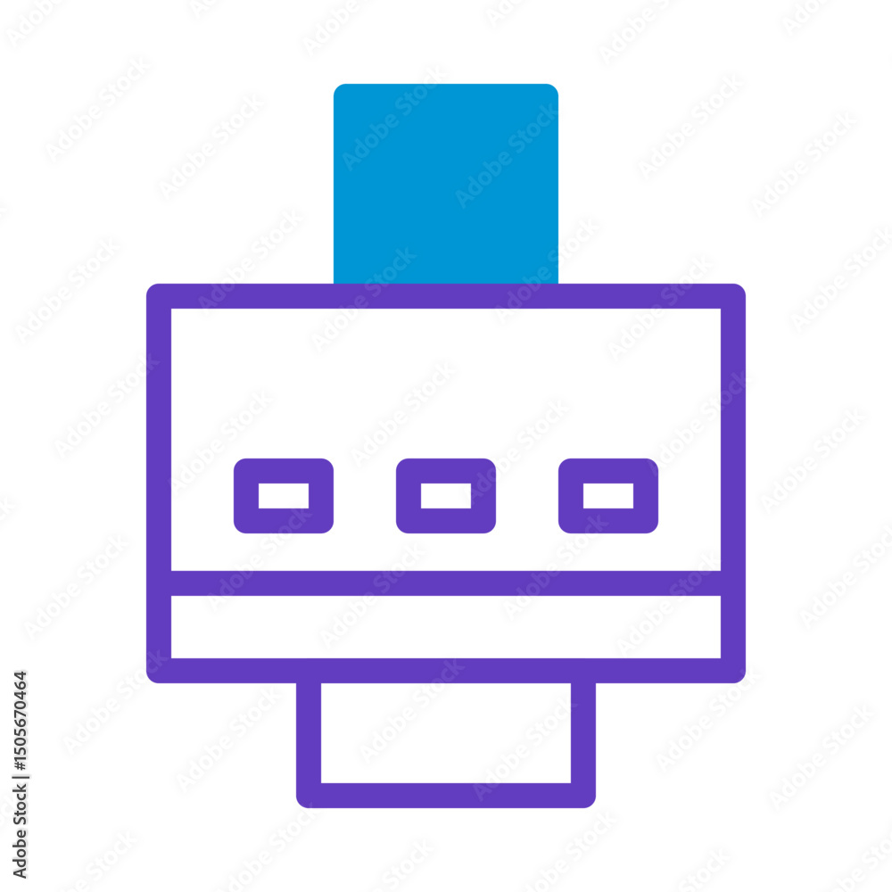 Poster stylized representation of a screen, vector design, tech and visual element