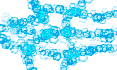 abstract blue background with snowflakes
