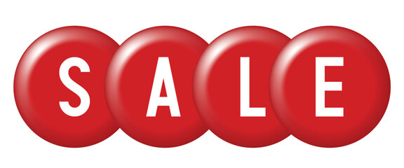 Sale tag. Red round tags on a white background. Vector illustration.