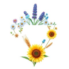 Naklejka premium bunch of ukrainian flowers