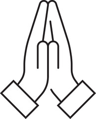 folded hands emoji clipart vector illustration design