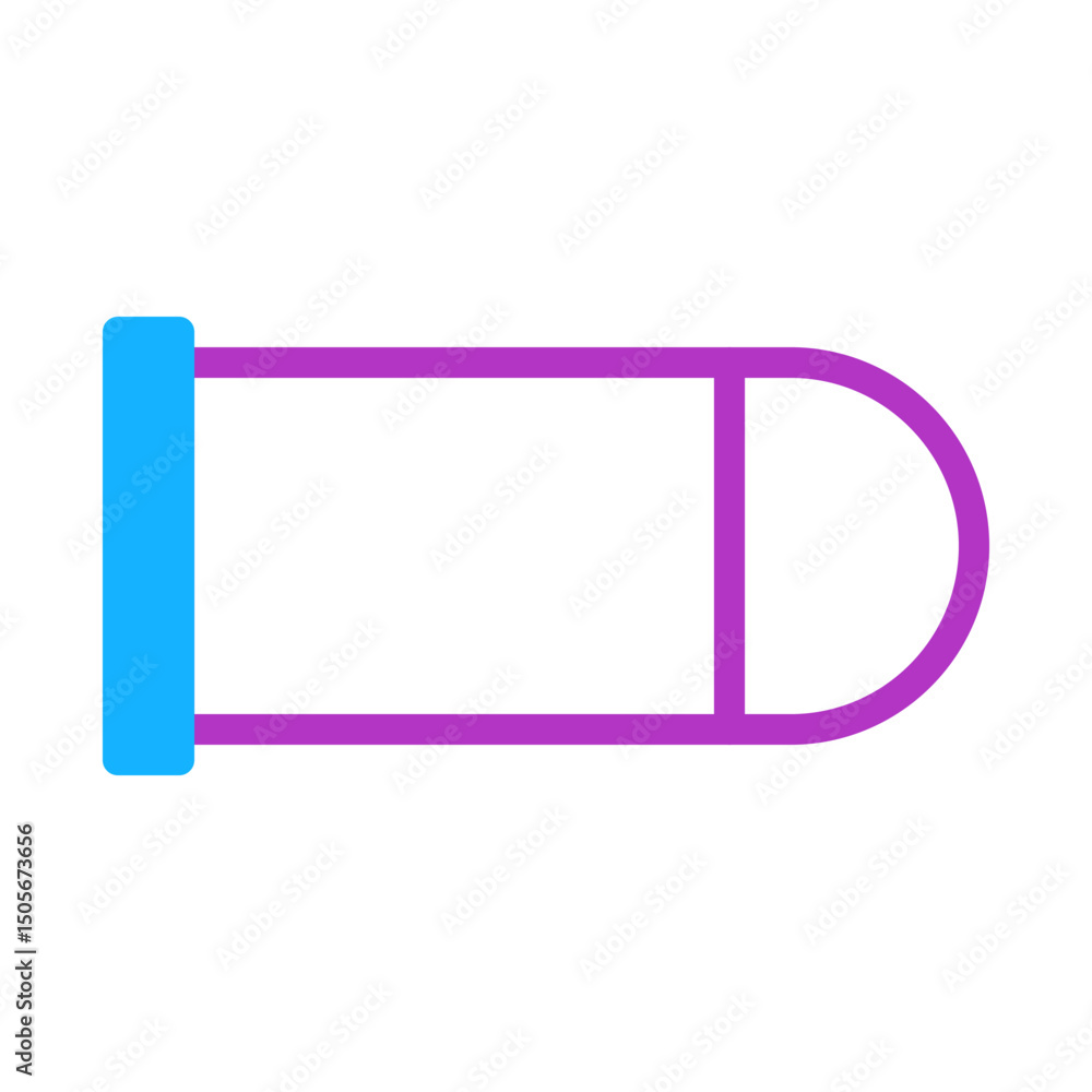 Poster abstract graphic representation of a stylized object with smooth shapes