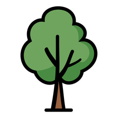 Urban Elements Vector Illustration with Tree, Building, and Traffic Symbols