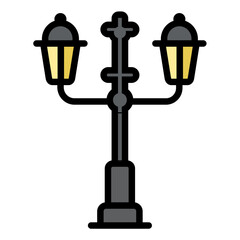 Urban Elements Vector Illustration with Tree, Building, and Traffic Symbols
