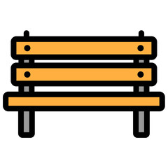 Urban Elements Vector Bench