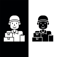 courier sign symbol vector flat icon