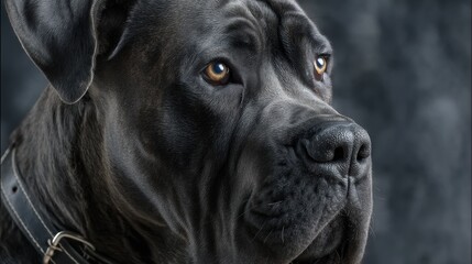 Obraz premium Obedient Cane Corso demonstrates intelligence in photorealistic setting