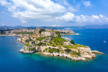 view of Kerkyra, capital of Corfu island, Greece