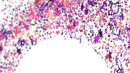 Festive background with purple and pink glitter stars. Perfect for holidays, celebrations, and more!