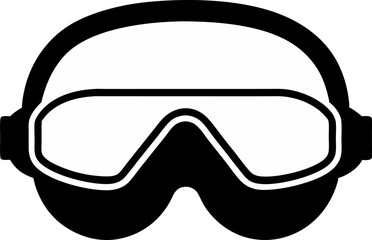 Safety Goggles Silhouette Vector Illustration 