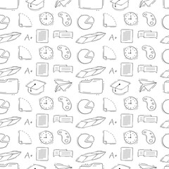 school supplies pattern, education seamless pattern, doodle school seamless pattern, hand drawn education pattern background, doodle school background