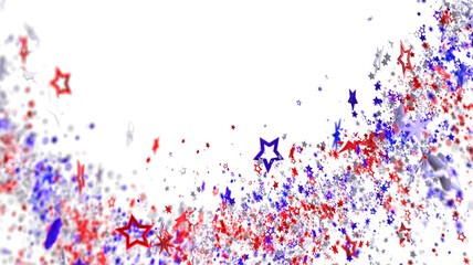 Red, white, and blue stars burst background perfect for Independence Day, Memorial Day, or 4th of July designs.