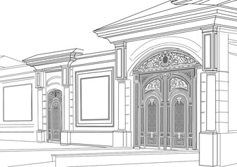 forged products, gates, wicket, door, window bars, lattice door, forged elements, lanterns, pillars