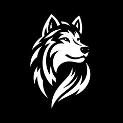 wolf head vector