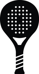 Padel ball League sports annual event racket and ball design on white background Paddle Tennis Line Icon