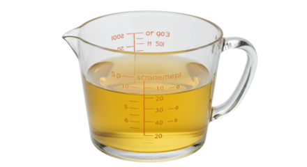Isolated Measuring Cup with Liquid
