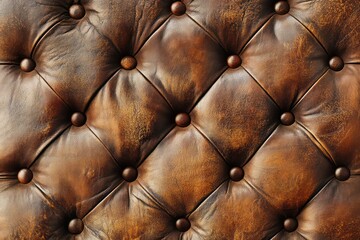 Fototapeta premium Detailed Leather Surface with Visible Stitching