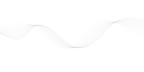 Abstract wavy grey flow halftone  stream element for design on transparent background isolated. frequency sound wave lines, technology, data science, business wave background. Vector illustration.	
