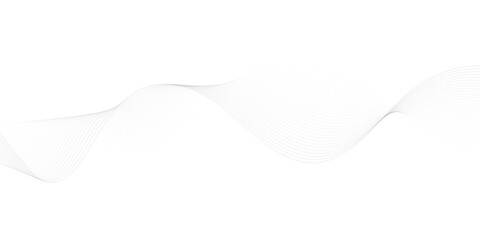 Abstract wavy grey flow halftone  stream element for design on transparent background isolated. frequency sound wave lines, technology, data science, business wave background. Vector illustration.	
