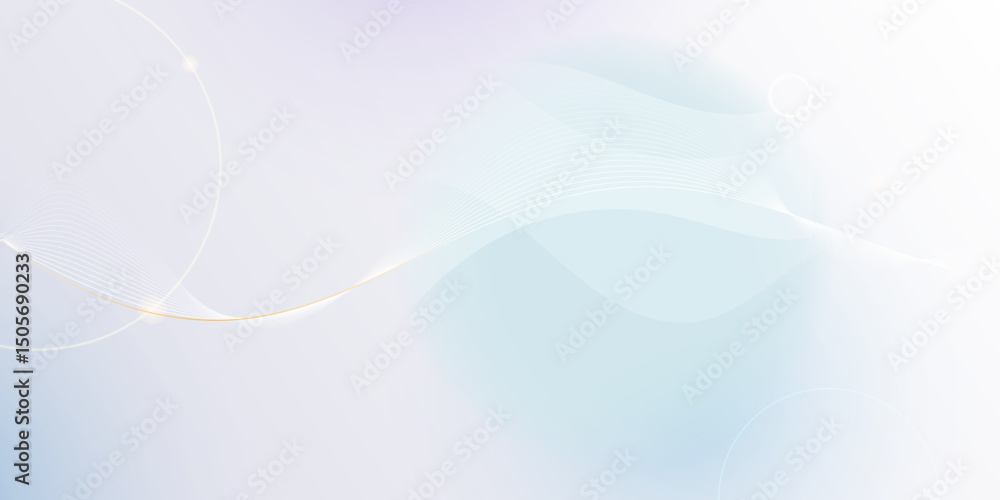 Leinwandbilder abstract soft white, gold wave line pattern and texture on light gray gradient background. vector el