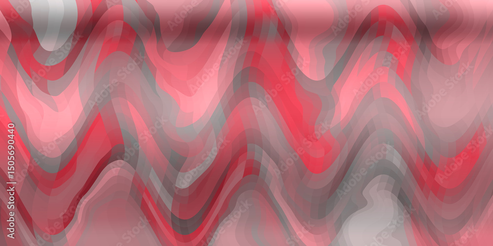 Poster abstract wavy background with red and gray colors and smooth shapes