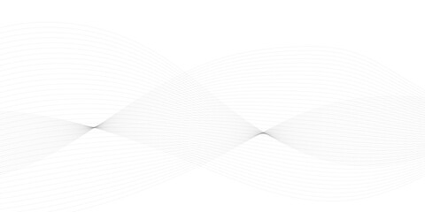 Halftone flowing wavy gray gradient dots shape isolated on white background. Digital future technology concept. Design for web design, music, cover, technology, science, data, banner, flayer, poster.