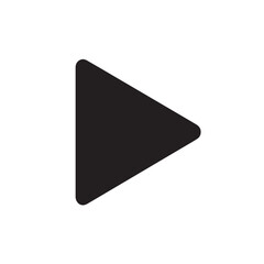 Minimalist Black Play Button Icon – Bold, Clean & Modern Design
