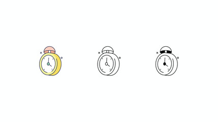 Free Stopwatch icons vector set color line glyph line icons stock illustration