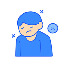 Flat Line Mental Health Fill Illustration