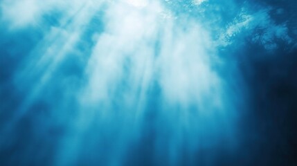 Fototapeta premium Serene blue abstract gradient, minimalistic and clean, evoking calm and tranquility.