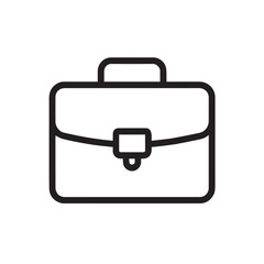 Business Briefcase Outline Icon – Vector