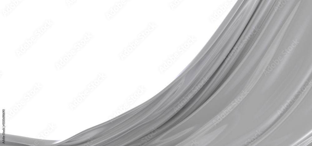 Poster a close-up of a white fabric, gently draped and flowing, creating an abstract and elegant design.