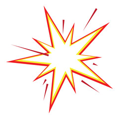 Fototapeta premium Comic Star Burst Boom. Variety colorful Design Icon.