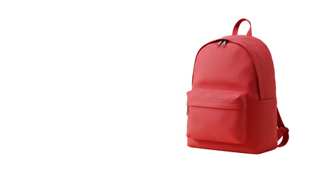 Isolated Red Backpack on Transparent Background as Photo