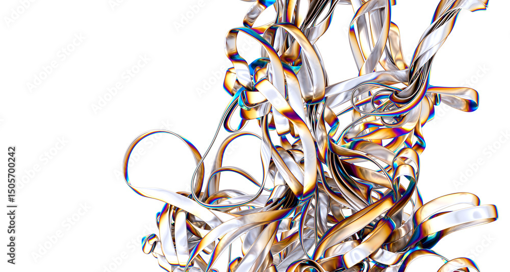 Aufkleber chromatic extravaganza: a dazzling 3d display of colors