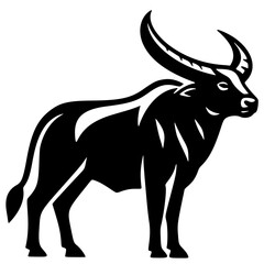 vector icon, dairy cow silhouette