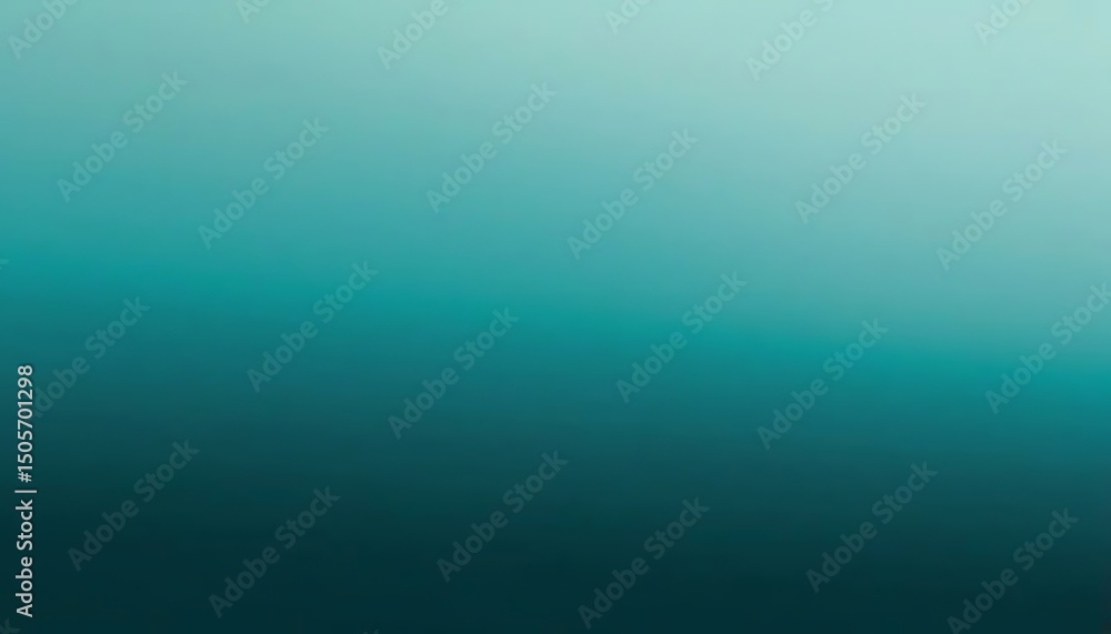 Poster abstract teal gradient background with smooth transition from light to dark, creating a serene mood.