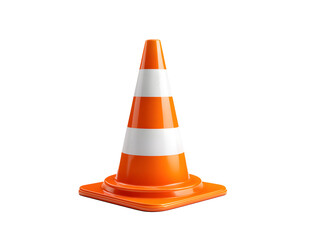 Orange Traffic Cone, 3D Render, Safety, Construction, Warning