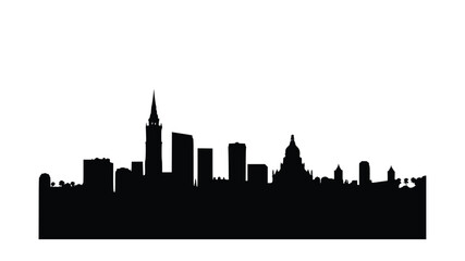 Obraz premium city skyline with whitebackground