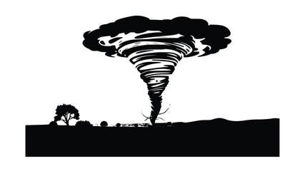 silhouette of a storm